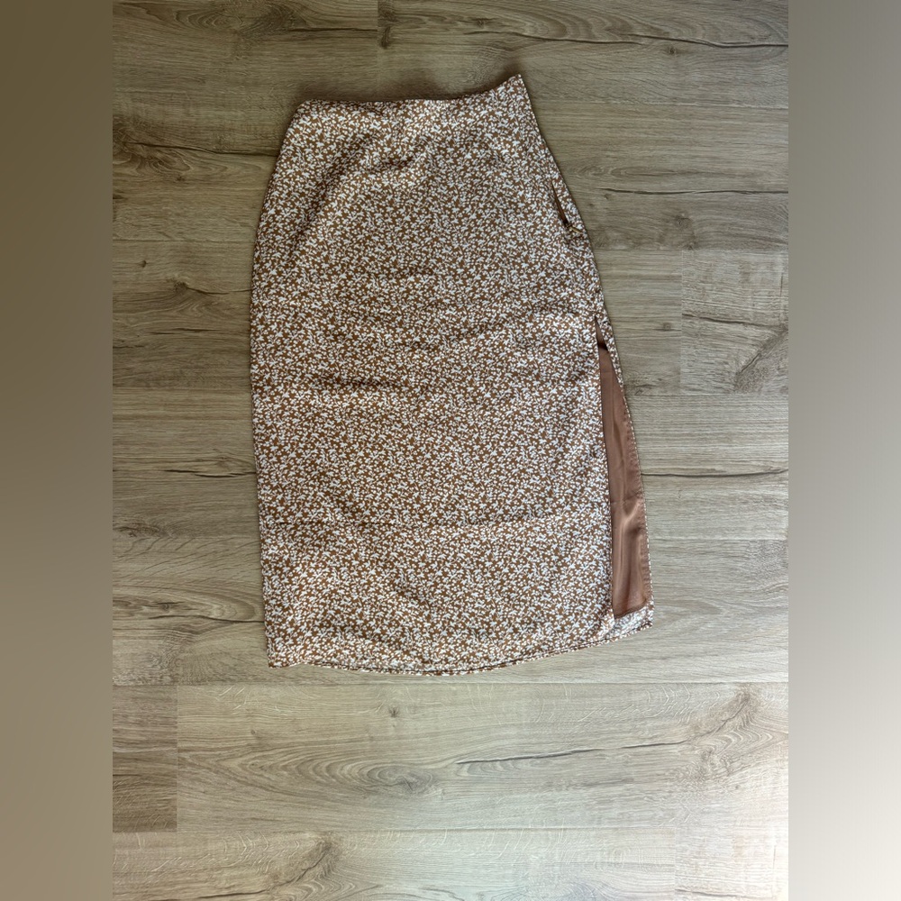 Abercrombie floral slit skirt